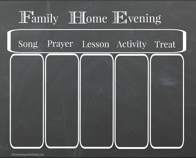 We love having weekly Family Home Evening to spend time together and strengthen our family. Get your own Family Home Evening chart printable.