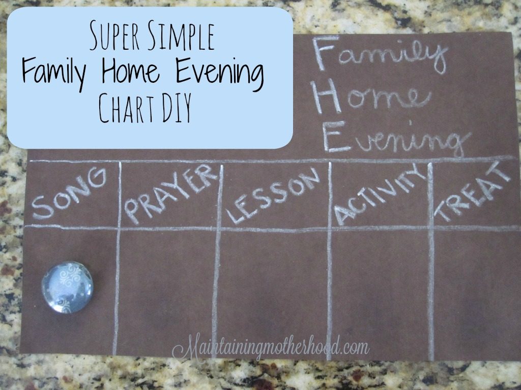 We love having weekly Family Home Evening to spend time together and strengthen our family. Get your own Family Home Evening chart printable.