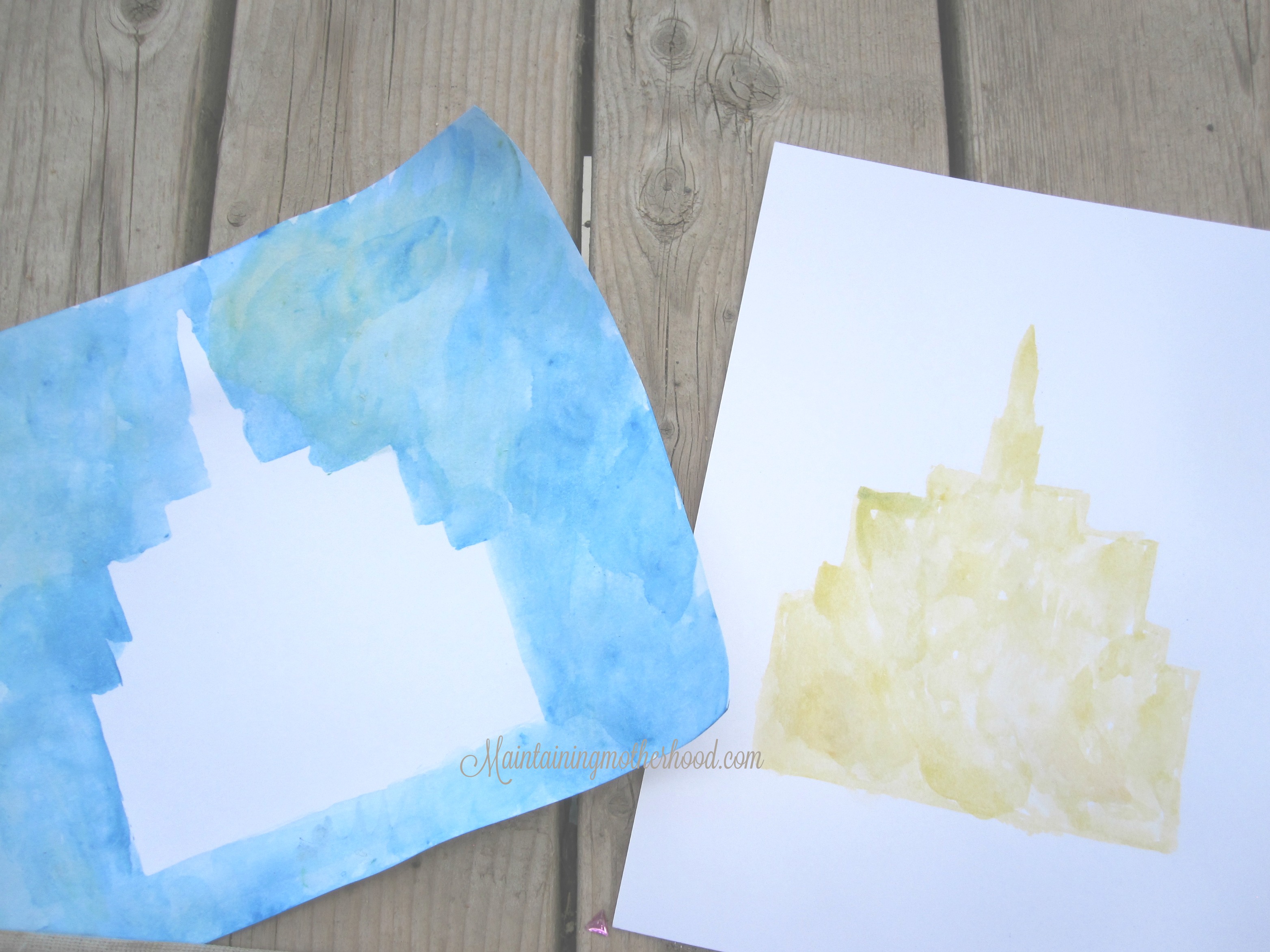 Payson Temple Watercolor Temple Silhouette DIY