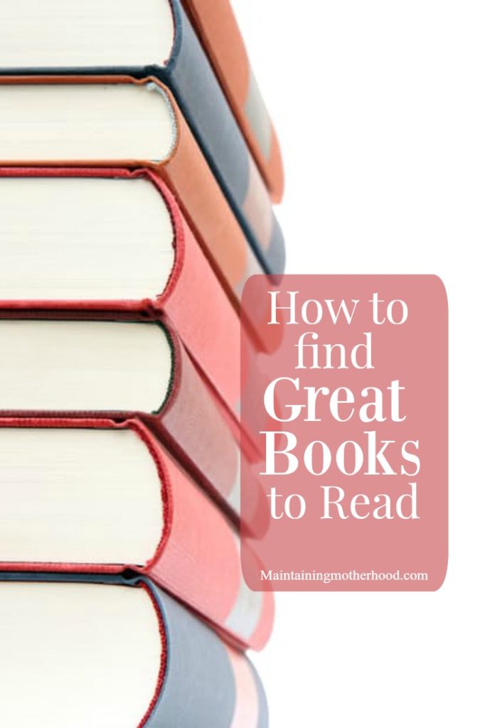 It's fairly easy to find a great children's book to read, but how do you choose a book to read for yourself? Check out my tips to find great books to read!