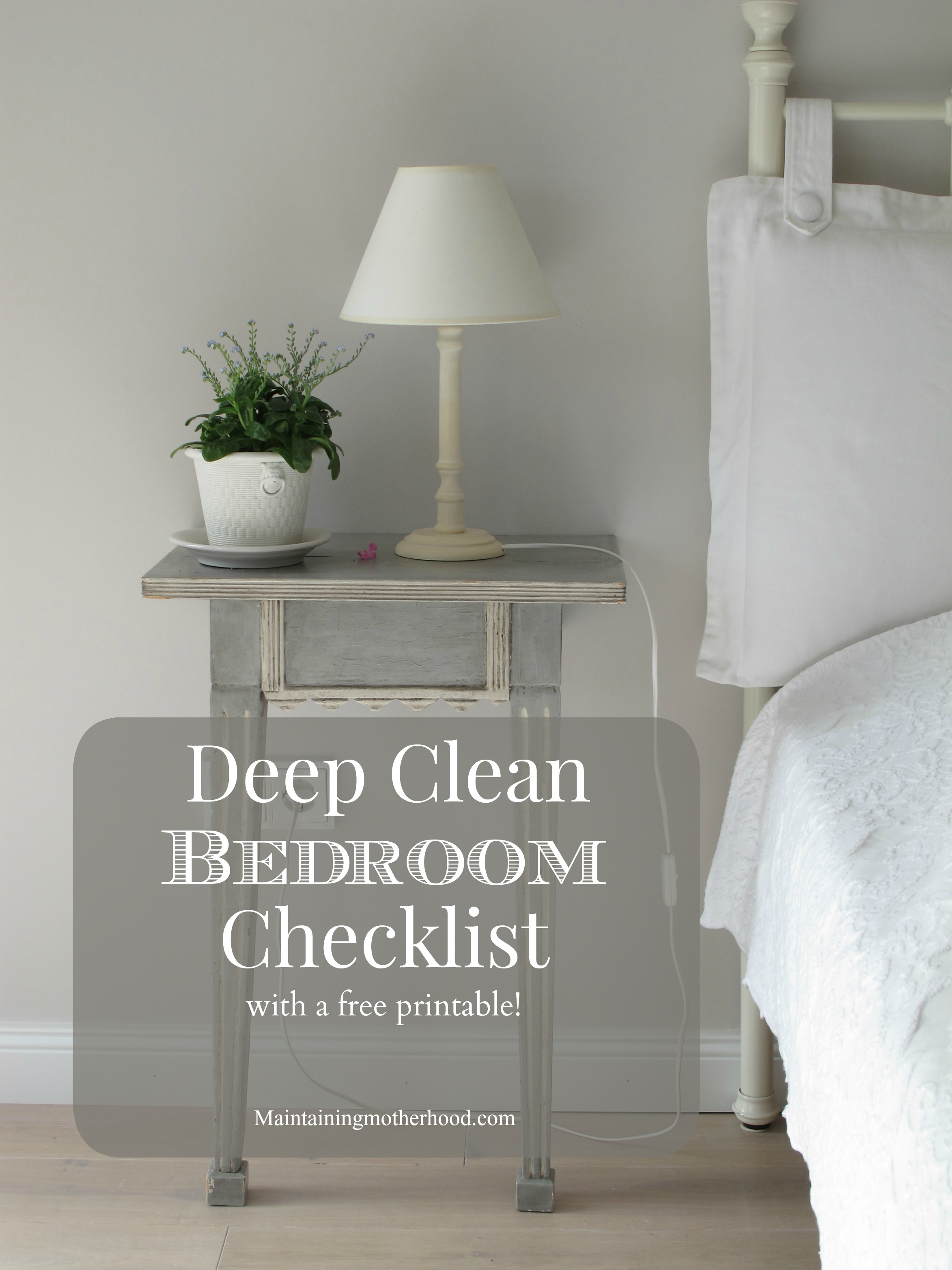 Having a rotating checklist to deep clean each area of your house is a great way to stay on top of housework. Try this Deep Clean Bedroom Checklist!