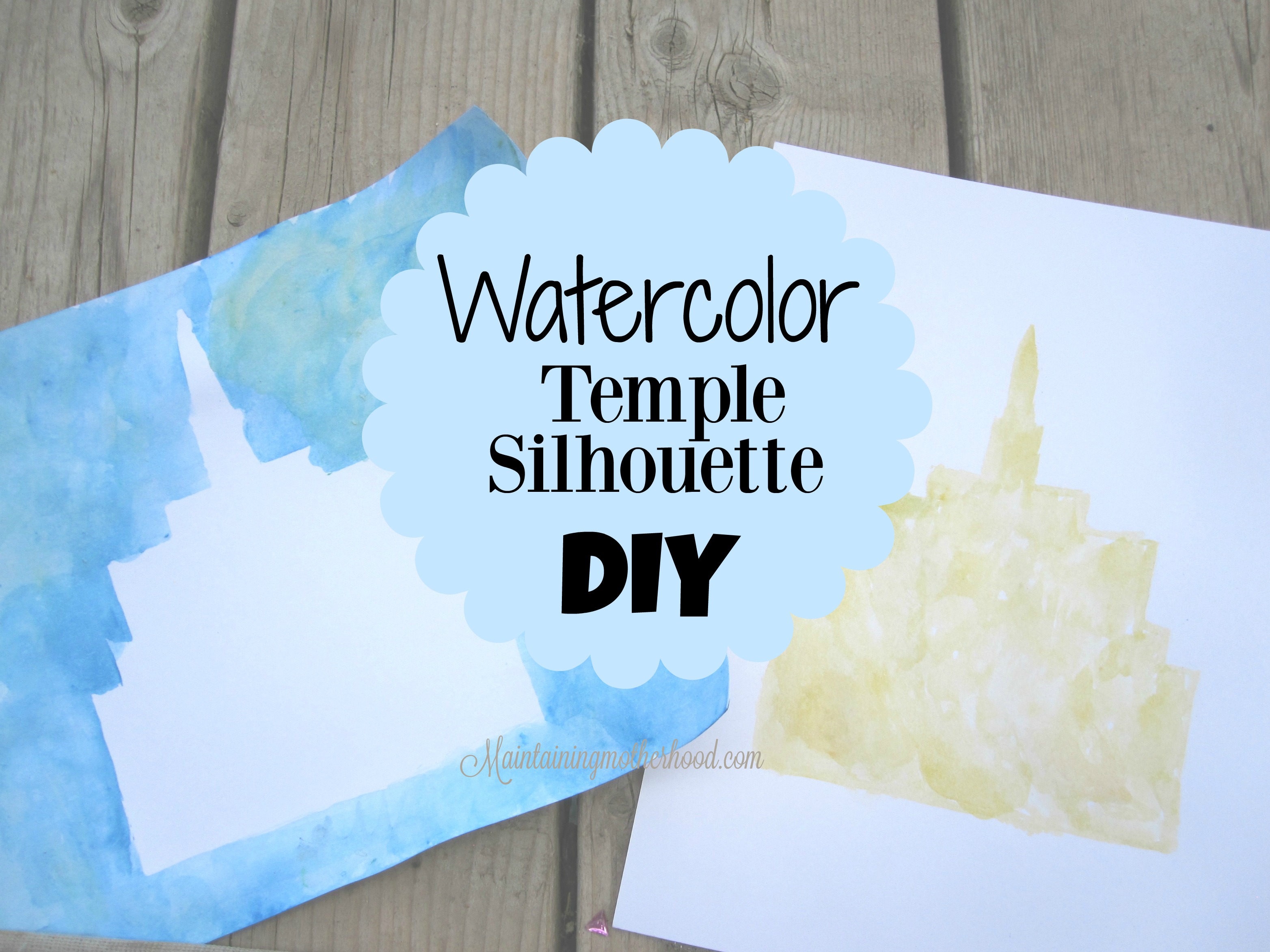 watercolor temple diy