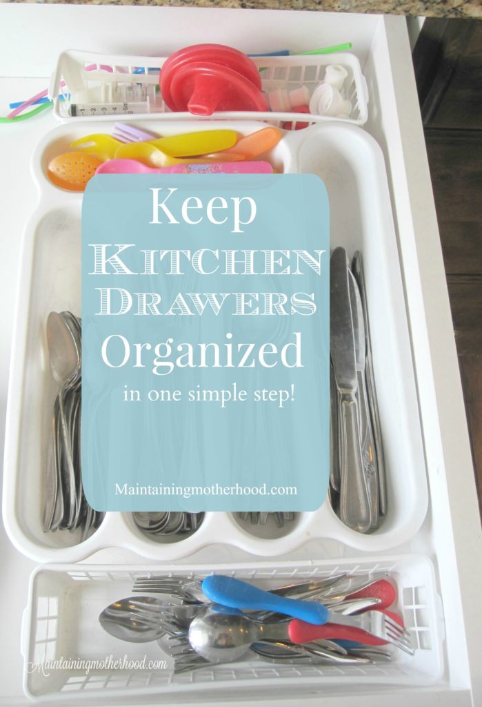 I have tried everything to keep kitchen drawers organized, and avoid things sliding around every time we shut the drawer. Who knew the answer was so simple!