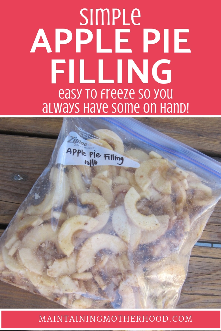 Freezing Apples for Pie Filling