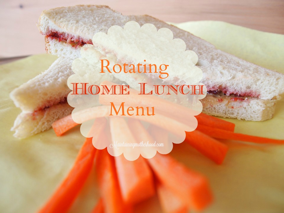 Rotating Home Lunch Menu