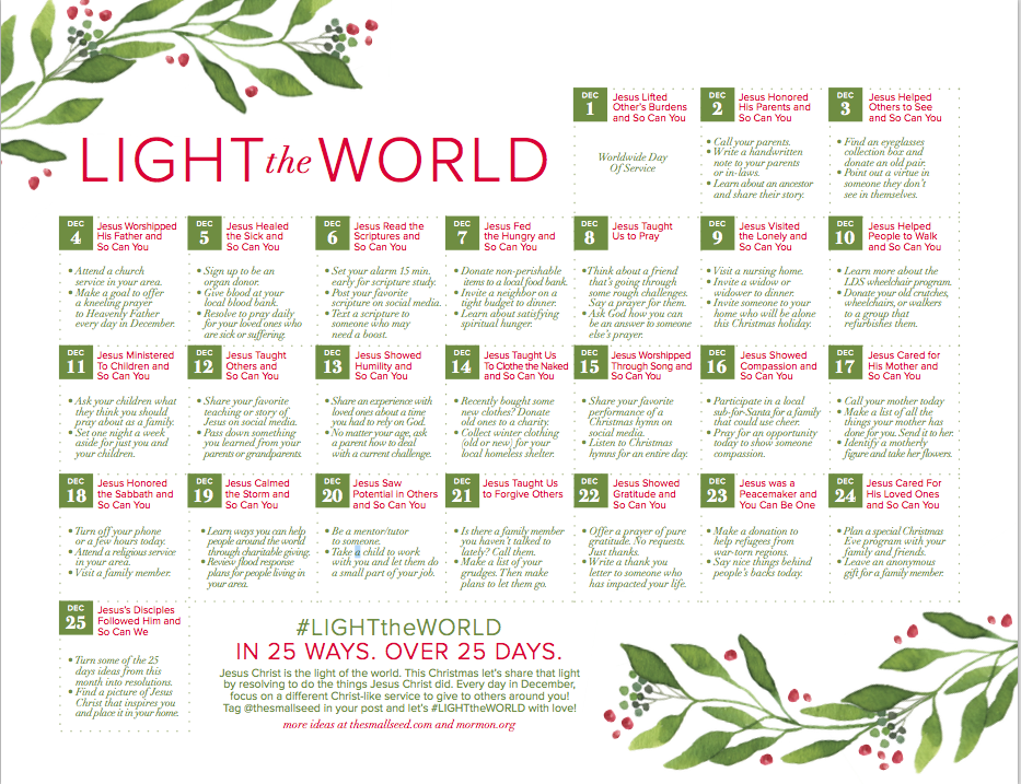 Looking for ways to serve this holiday season? Join with millions to Light the World.