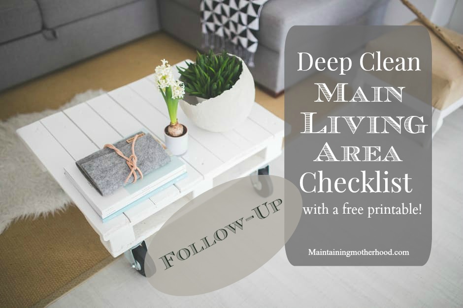 Did you deep clean and purge in January? Check over my main living area deep clean list. See what a difference it made for me, and try it for yourself!