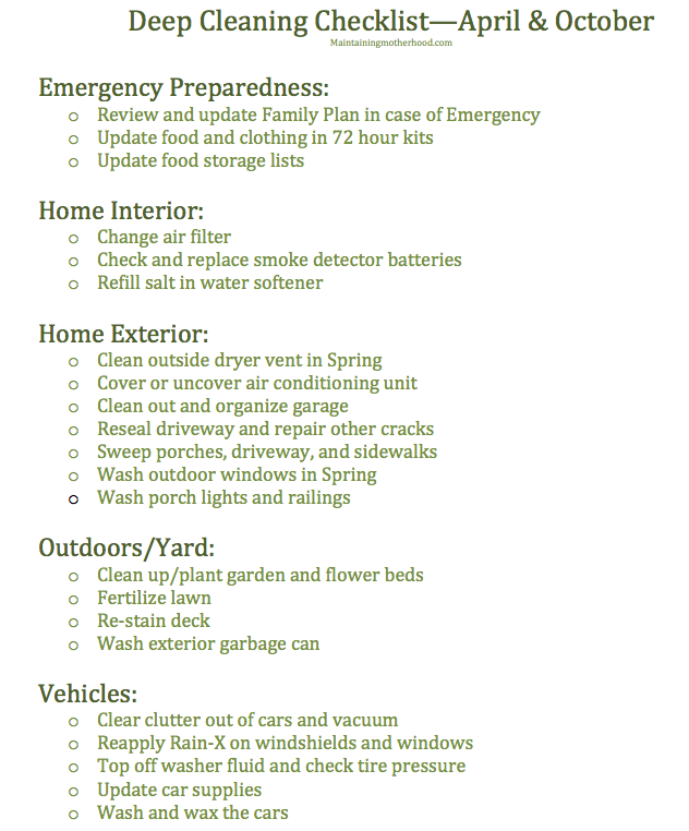 This month's deep clean challenge focuses on emergency preparedness and the home exterior. Get your free printable and join in the challenge!