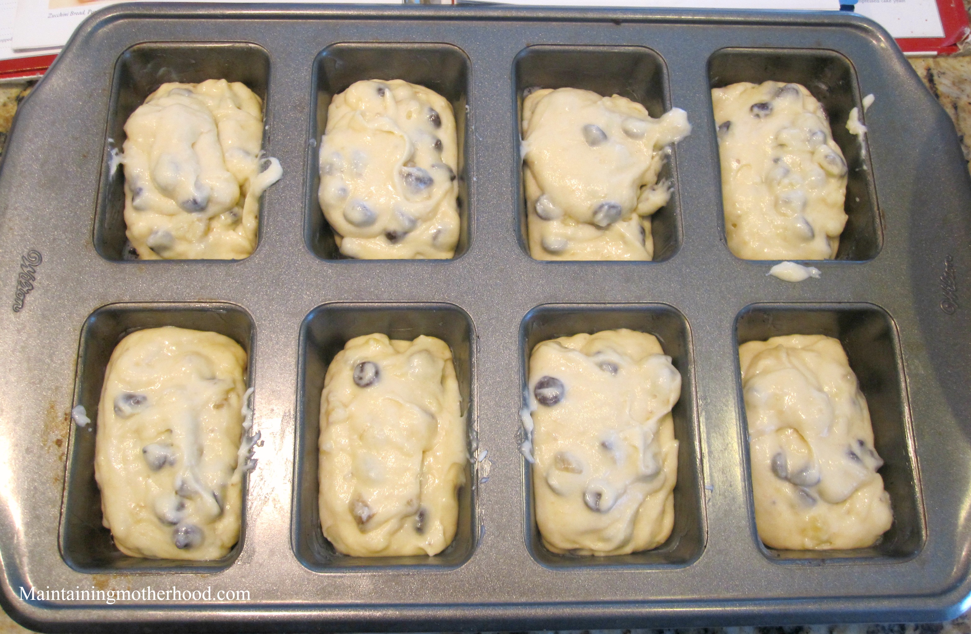 If you love fresh banana bread in the perfect size, this is the recipe for you! This Chocolate Chip Banana Bread cooked in mini loaf pans is delicious!