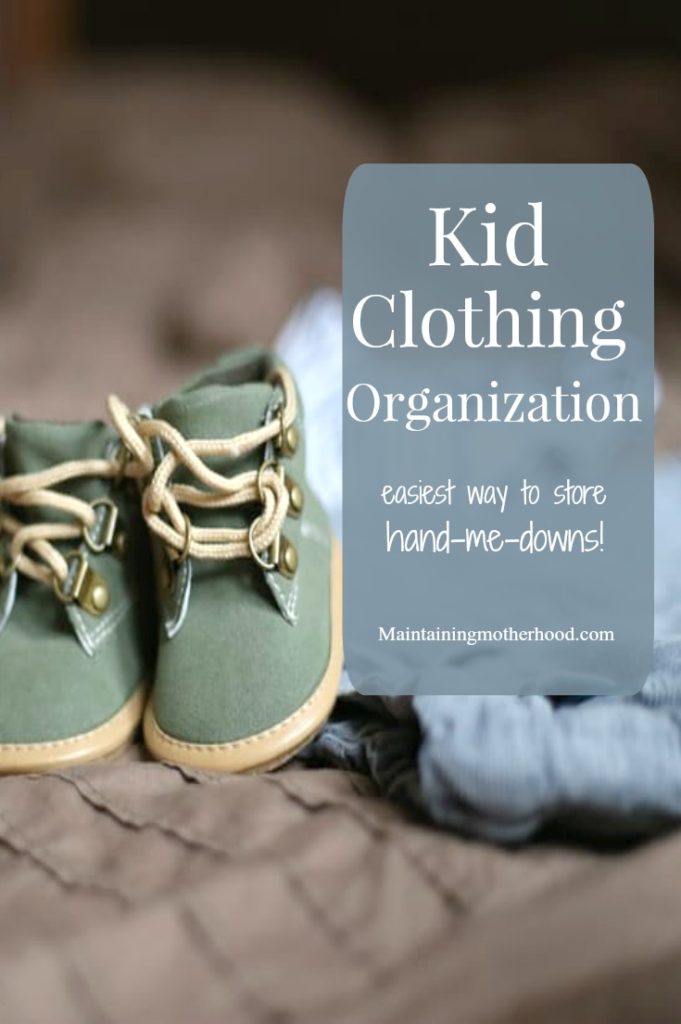 Kids hand-me-downs can be a life saver or time waster. It all depends on how you sort, store, and organize. Check out our clothing organization for 6 kids!