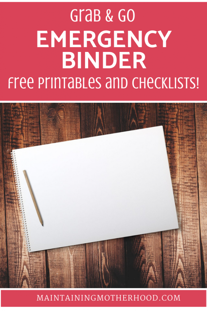 Grab and Go Emergency Binder free printables will help you gather and organize all your most important documents in case of an emergency!