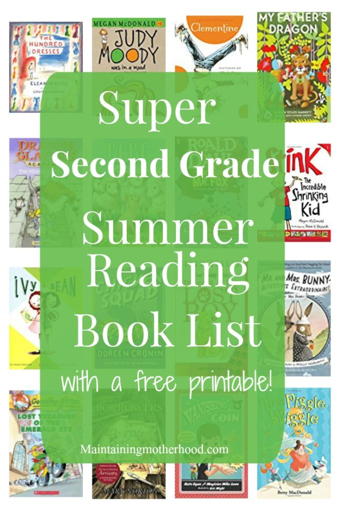 second grade book list summer reading
