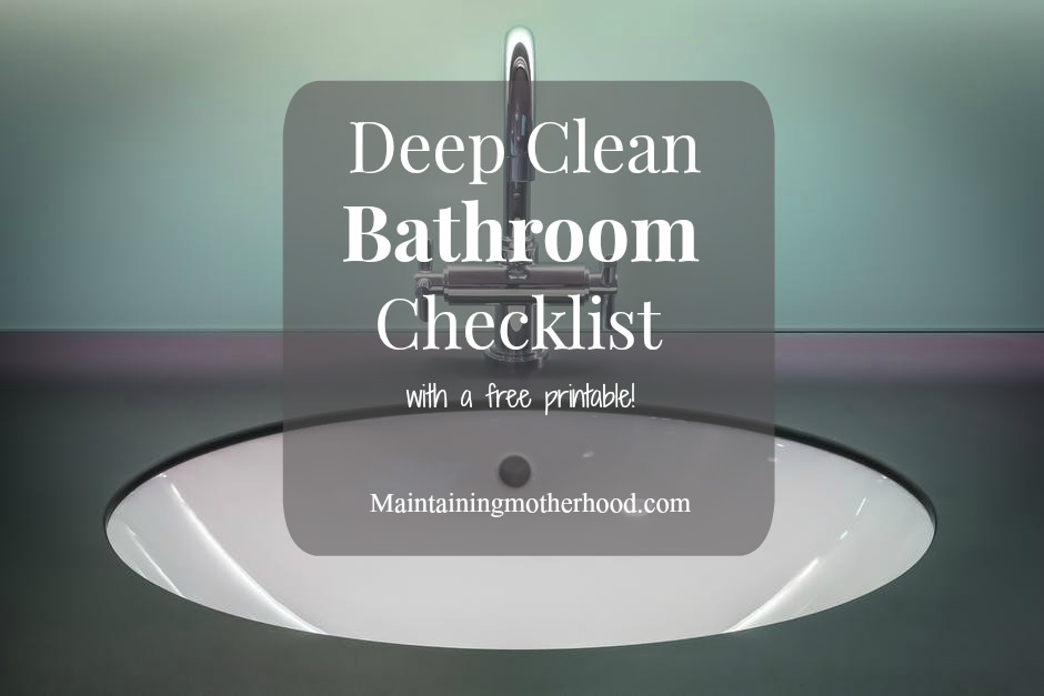 Do your bathrooms need to be deep cleaned? Follow this simple Deep Clean Bathroom Checklist and your bathrooms will sparkle in no time at all!