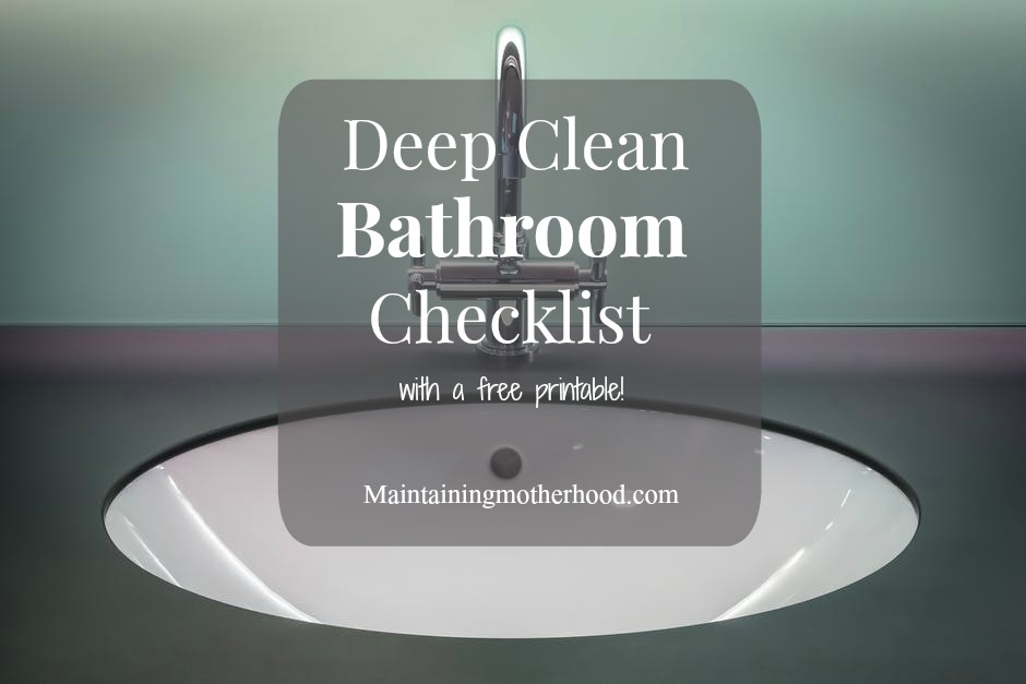 How to Deep Clean Bathrooms 