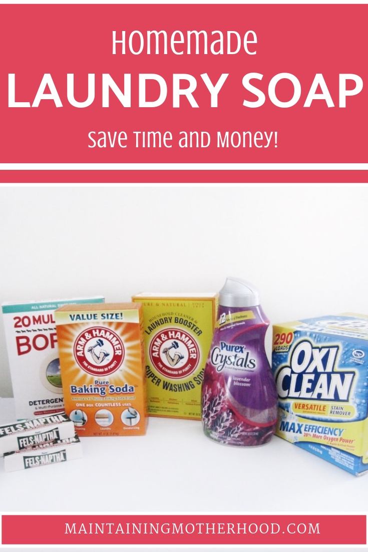 Want to save BIG bucks on laundry? Making your own laundry soap can bring your costs to under $50 for the year! Try this Easy Homemade DIY Laundry Soap.