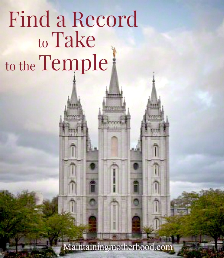 Want a way that will maximize your time spent doing Family History work? Learn how to Find a Record to take to the temple!