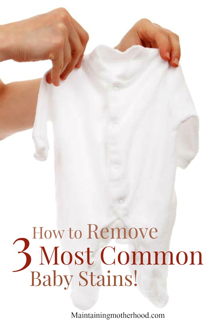 Do you have stained baby clothes? Learn how to easily remove the top 3 baby stains with products you most likely already have!