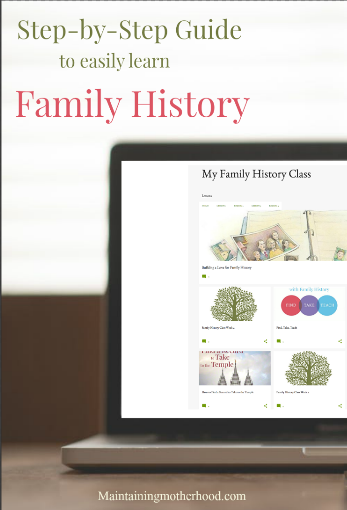 Have you enjoyed the Family History Series? Quickly access all the information taught on my Family History Class Website.