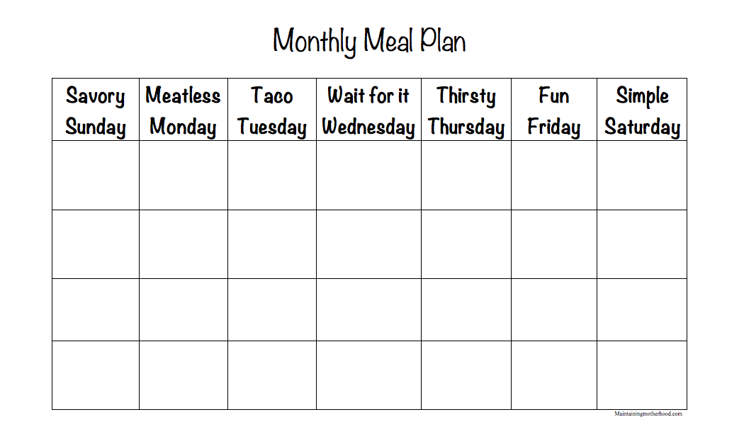 Ready to start Meal Planning today? Grab a paper and pencil and learn how to easily make your own Rotating Menu with Theme Nights!