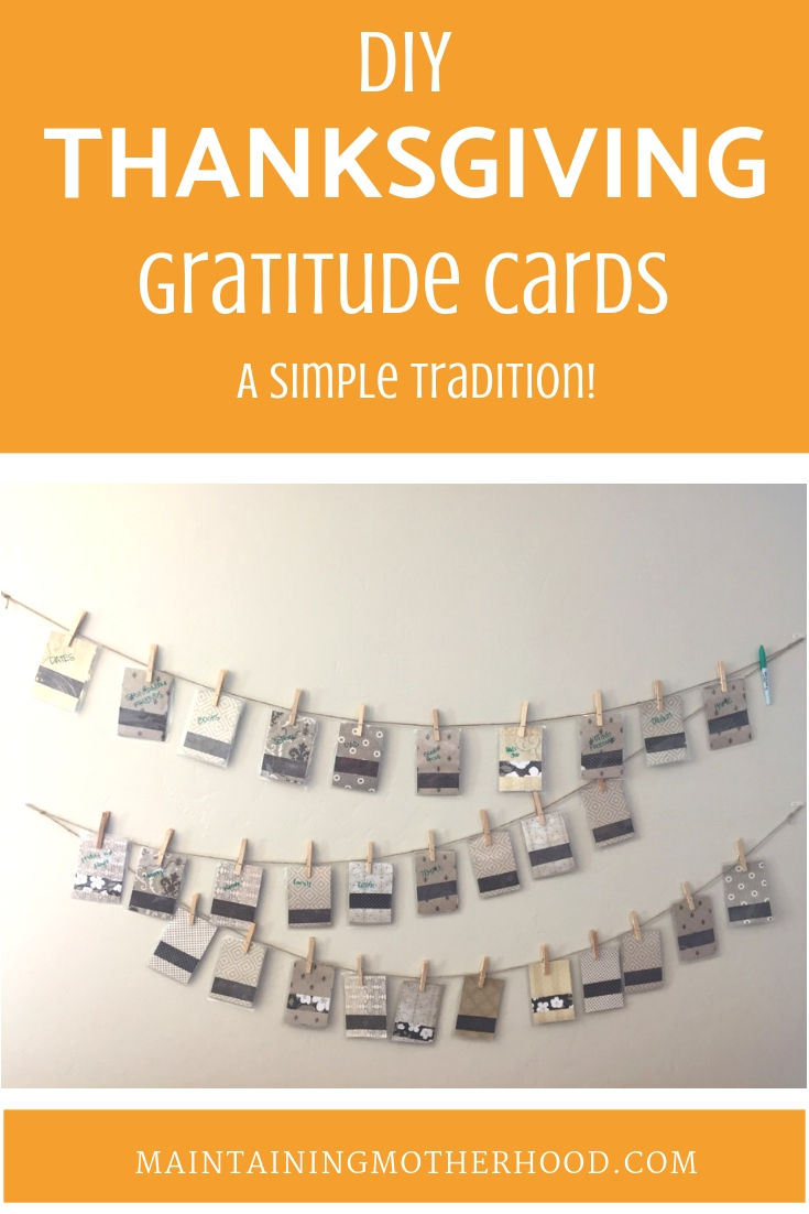Looking for a new Thanksgiving tradition? Learn how to make these simple DIY Thanksgiving thankful cards that can be reused year after year!