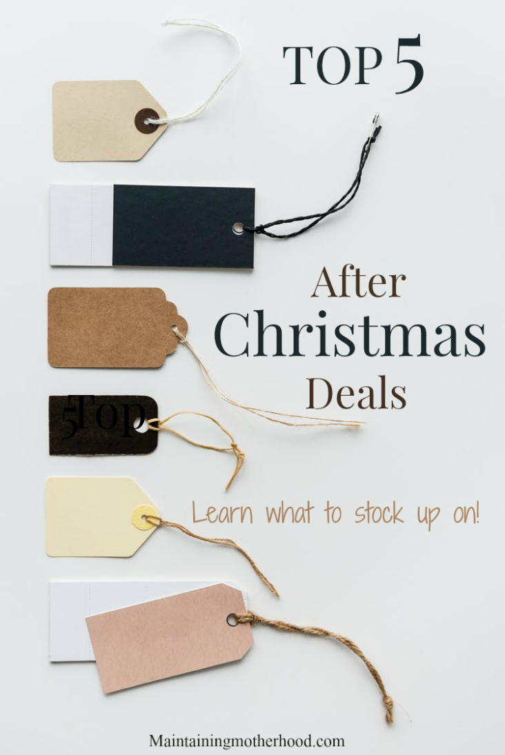 Looking for good after Christmas deals? Here are the top 5 things that I stock up on each year to get bottom dollar prices and simplify life and gift giving throughout the year.