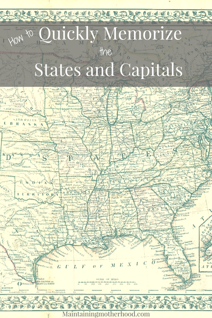 Looking for a trick to quickly memorize States and Capitals? Learn how you can teach even your youngest kids to easily memorize States and Capitals!