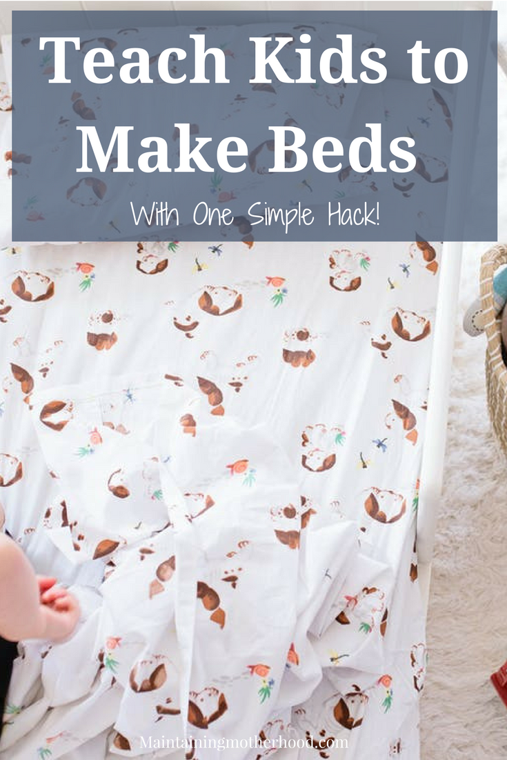 Do you dread changing sheets on the kids' beds? Try this easy bed making hack which will simplify your laundry day and bed making routine!