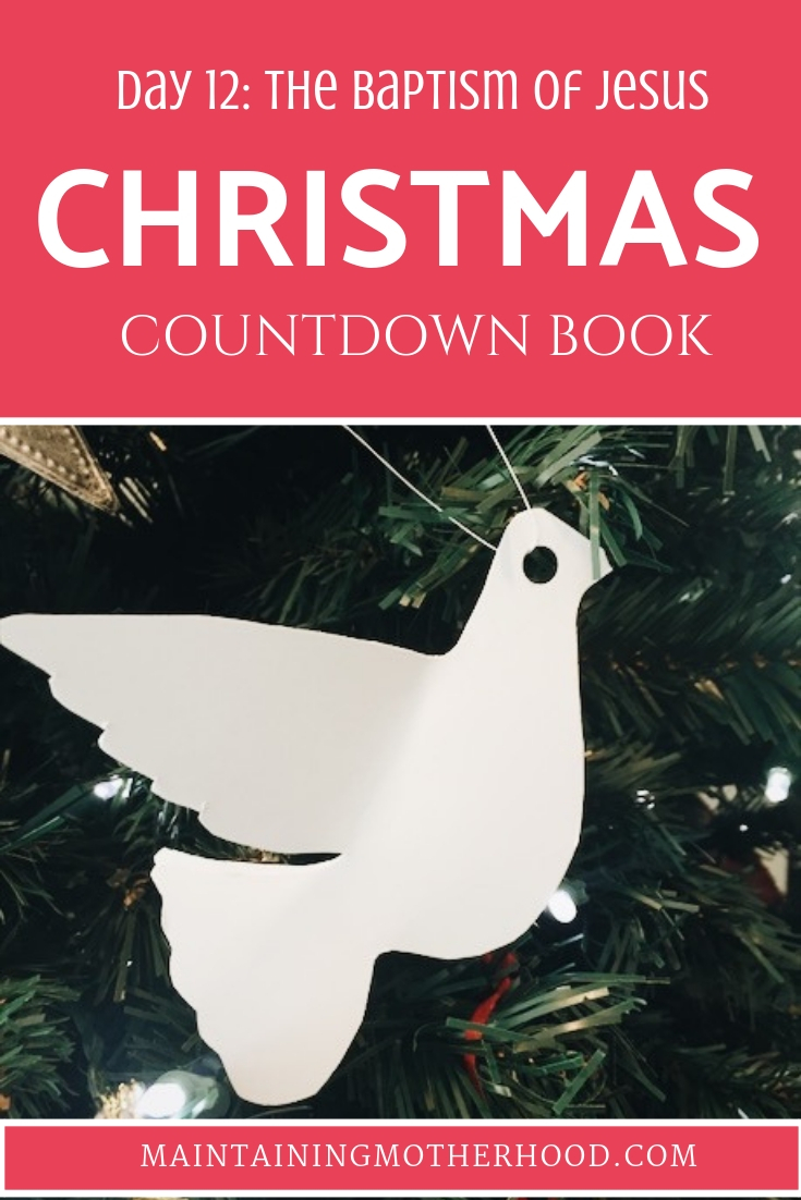 In the Christmas Countdown Book, Day 12 reflects on the Baptism of Jesus. See what art, scripture, song, video, and ornament we used to help us remember Christ.