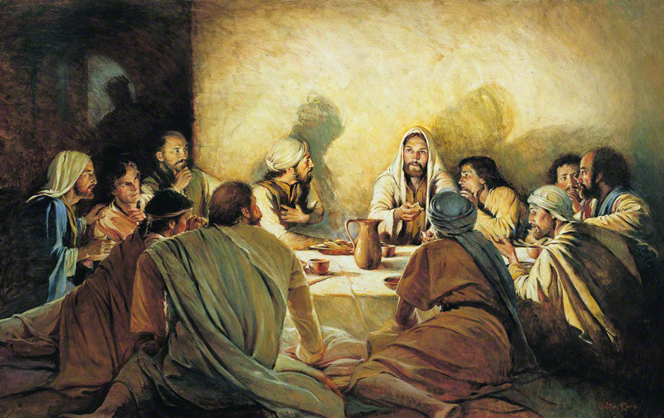 Christmas Countdown Book Day 19: The Last Supper. See the art, scripture, song, video, and ornament that help us remember Christ.