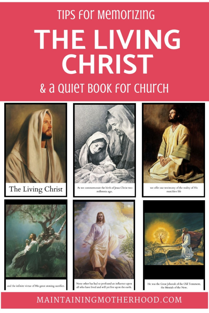 Have you tried memorizing The Living Christ with no success? Find great tips for memorization and a free church quiet book printable!