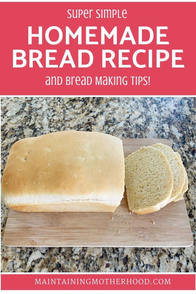 Are you looking for an easy homemade bread recipe? This recipe uses pantry staples, no fancy ingredients. Also, find all my best tips to Bread Making 101!