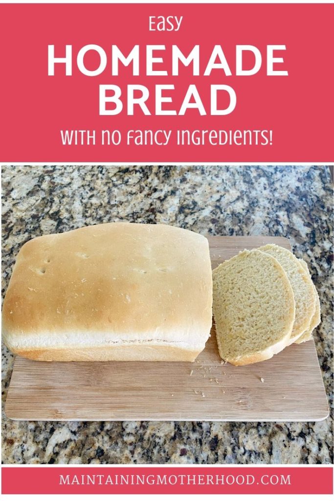 Are you looking for an easy homemade bread recipe? This recipe uses pantry staples, no fancy ingredients. Also, find all my best tips to Bread Making 101!