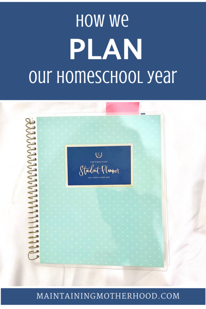 Are you overwhelmed when planning your homeschool year? Here's my quick easy planning process to help our year run smoothly!