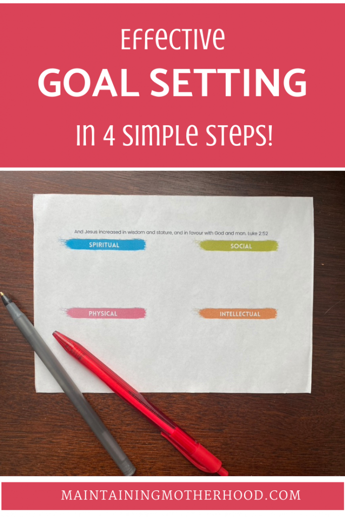 Need some help setting goals for you and your kids? Here are 4 easy steps to help you set and achieve your goals!