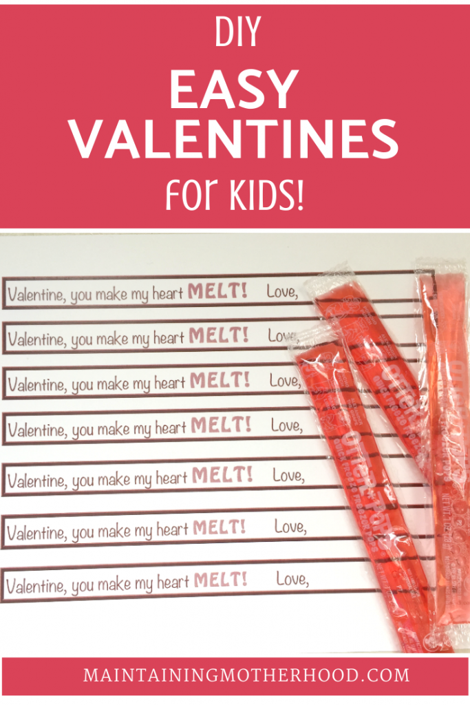 Do you need a super simple and inexpensive DIY Valentine for kids to share at school? Here is one that is sure to be a hit with the kids!