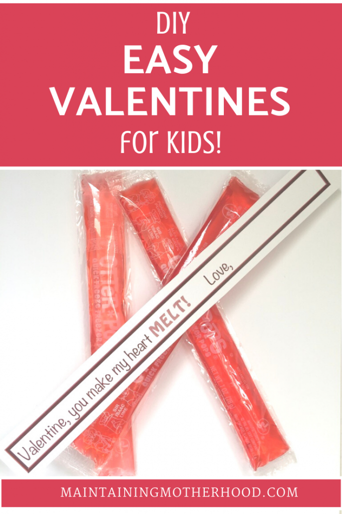 Do you need a super simple and inexpensive DIY Valentine for kids to share at school? Here is one that is sure to be a hit with the kids!
