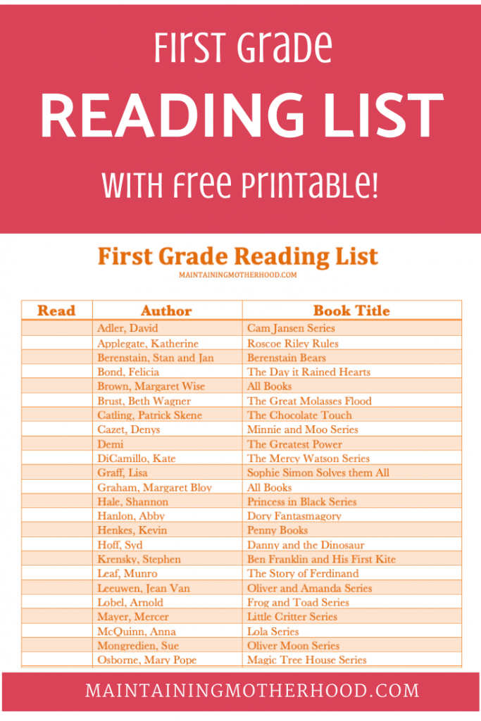 Need some great books for your First Grader to read and enjoy this summer? Get your First Grade Summer Reading Book List here!