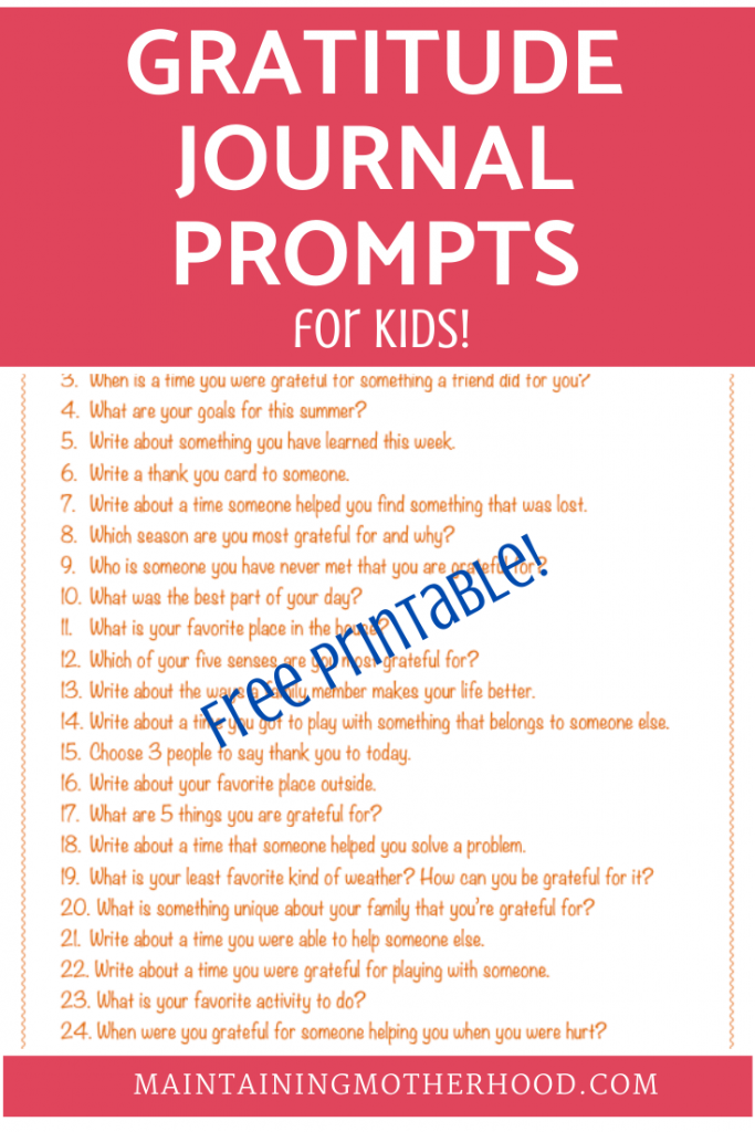 Summer Journal Prompts for Kids! – Maintaining Motherhood