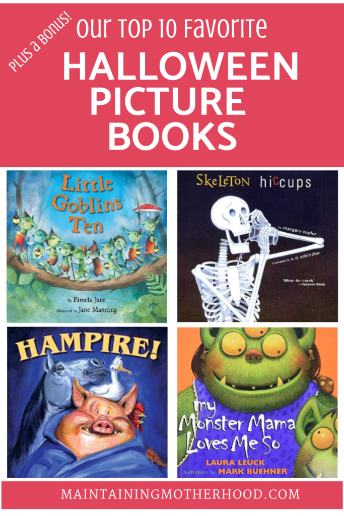 Looking for fun, engaging, and non-scary Halloween picture books to enjoy as a family? Check out our top 10 list of Halloween picture book favorites!